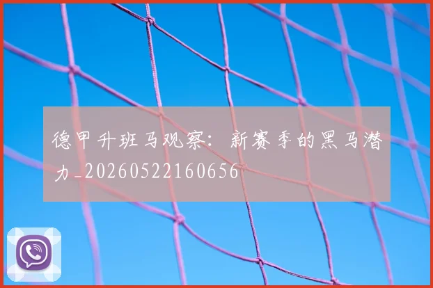 德甲升班马观察：新赛季的黑马潜力_20260522160656